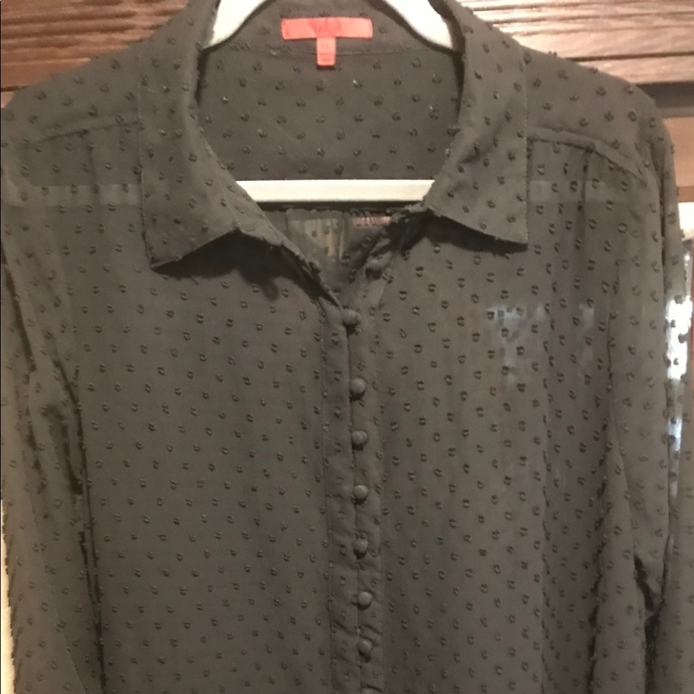 Sheer black Blouse red by BKE